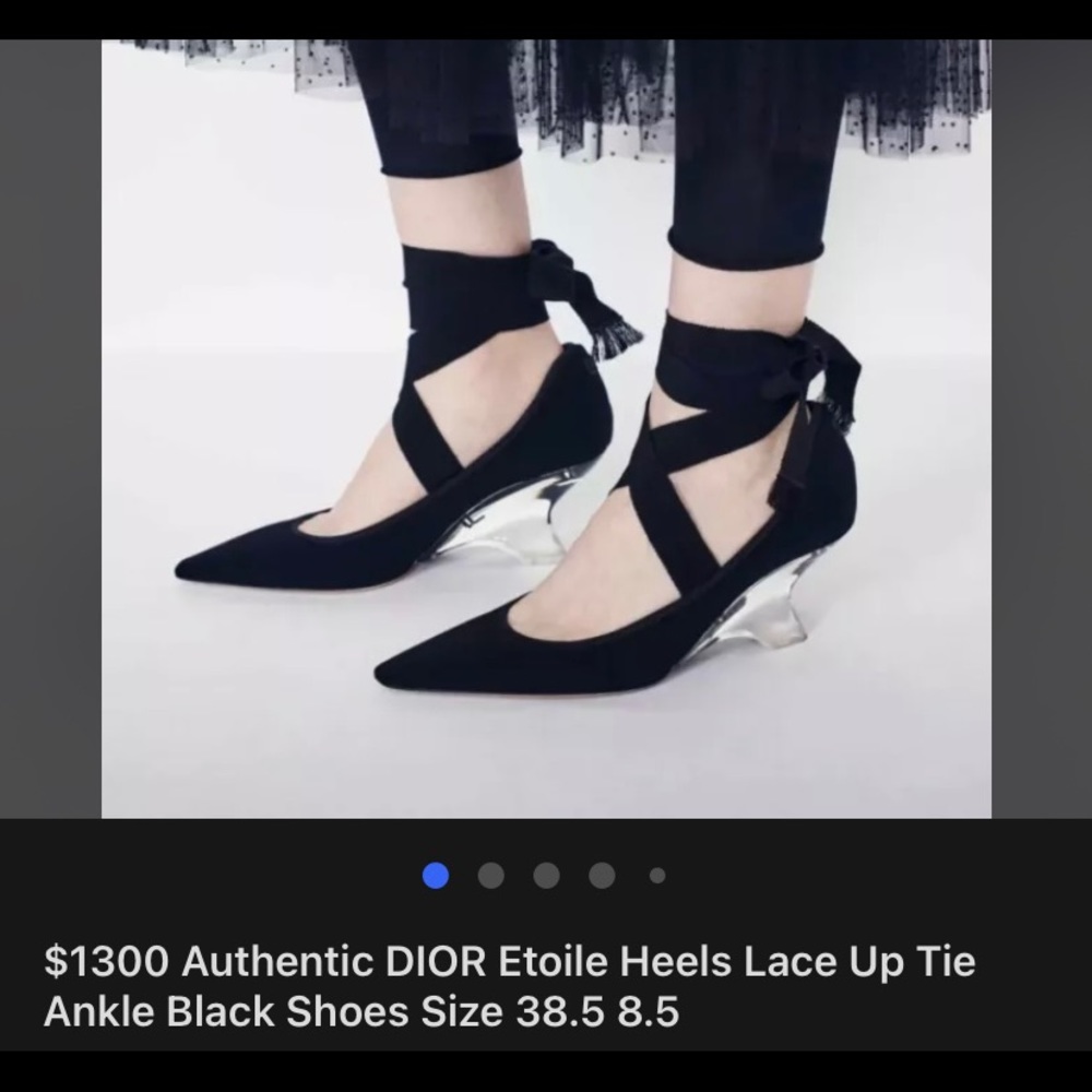 Christian Dior Etoile lace up heels size 38.5